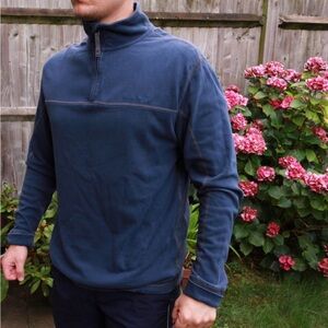 Timberland Men’s Size XXL Navy Blue Quarter-Zip Pullover Lightweight Sweatshirt